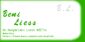 beni liess business card